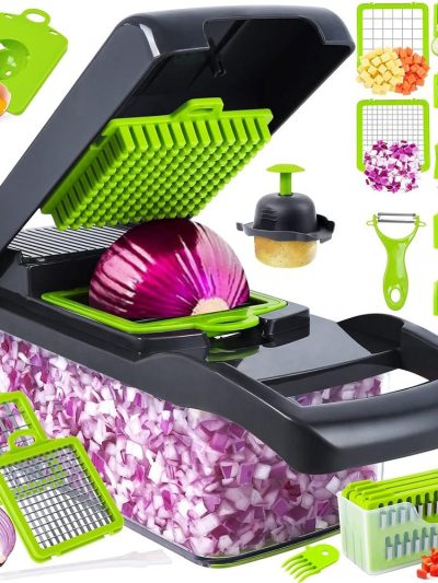 12-in-1 Vegetable Chopper & Slicer – Multi-Functional Kitchen Gadget